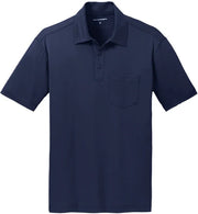 Port Authority Silk Touch Performance Pocket Polo with custom logo embroidery