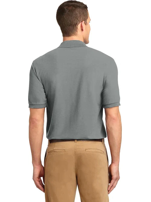 Port Authority Tall Silk Touch Polo with custom logo embroidery