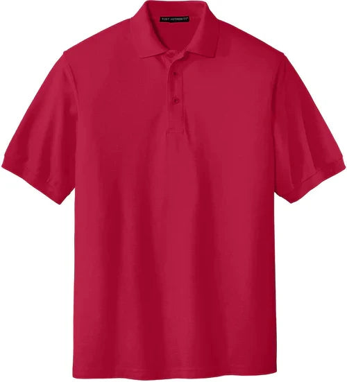 Port Authority Tall Silk Touch Polo with custom logo embroidery