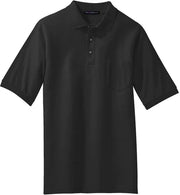 Port Authority Silk Touch Polo with Pocket with custom logo embroidery
