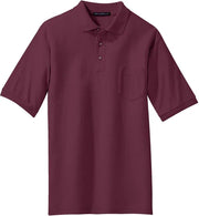 Port Authority Silk Touch Polo with Pocket with custom logo embroidery