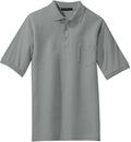 Port Authority Silk Touch Polo with Pocket with custom logo embroidery