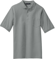 Port Authority Silk Touch Polo with Pocket with custom logo embroidery