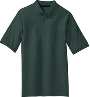 Port Authority Tall Silk Touch Polo with Pocket with custom logo embroidery