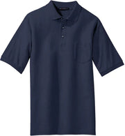Port Authority Tall Silk Touch Polo with Pocket with custom logo embroidery