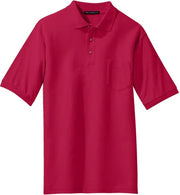 Port Authority Silk Touch Polo with Pocket with custom logo embroidery