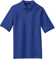 Port Authority Silk Touch Polo with Pocket with custom logo embroidery