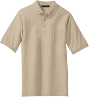 Port Authority Silk Touch Polo with Pocket with custom logo embroidery