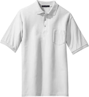 Port Authority Silk Touch Polo with Pocket with custom logo embroidery