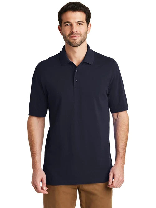Port Authority Tall EZCotton Polo with custom logo embroidery