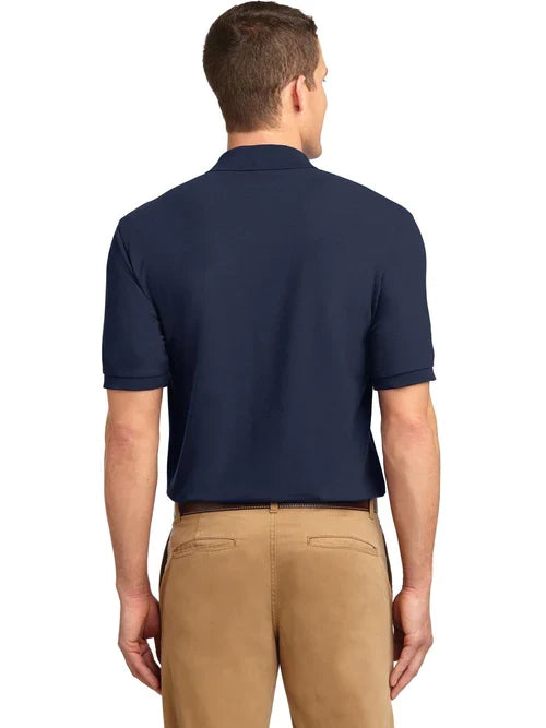 Port Authority Tall Silk Touch Polo with custom logo embroidery