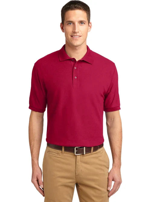 Port Authority Tall Silk Touch Polo with custom logo embroidery
