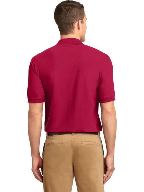 Port Authority Tall Silk Touch Polo with custom logo embroidery