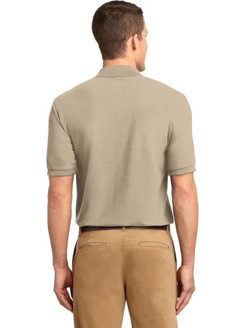 Port Authority Tall Silk Touch Polo with custom logo embroidery