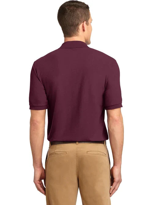 Port Authority Tall Silk Touch Polo with custom logo embroidery