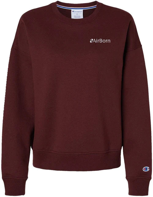 Champion Ladies Powerblend Crewneck Sweatshirt with custom logo embroidery