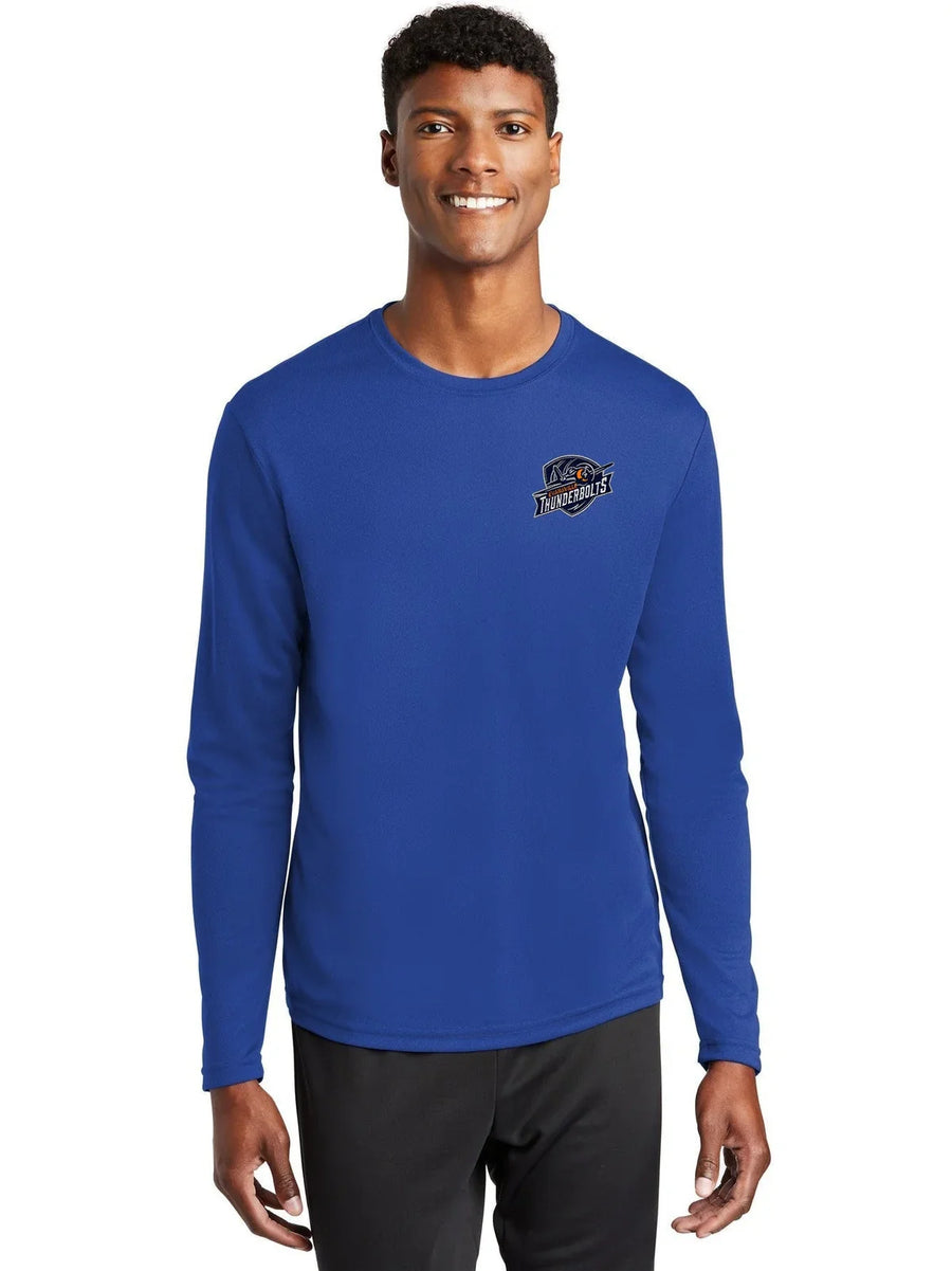Sport-Tek PosiCharge RacerMesh Long Sleeve Tee with custom logo embroidery