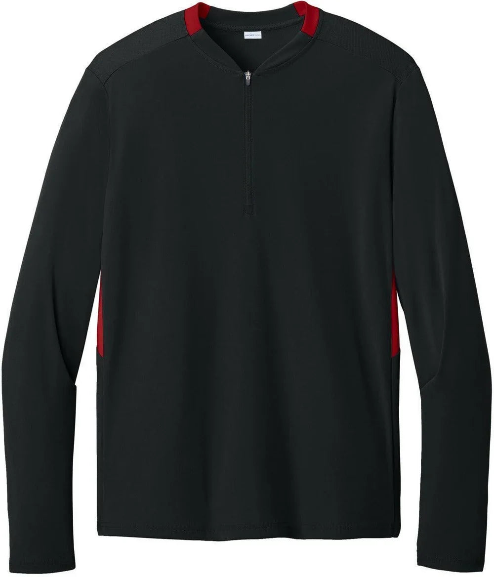 Sport-Tek Club 1/4-Zip Pullover with custom logo embroidery