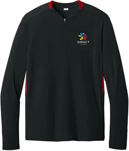 Sport-Tek Club 1/4-Zip Pullover with custom logo embroidery