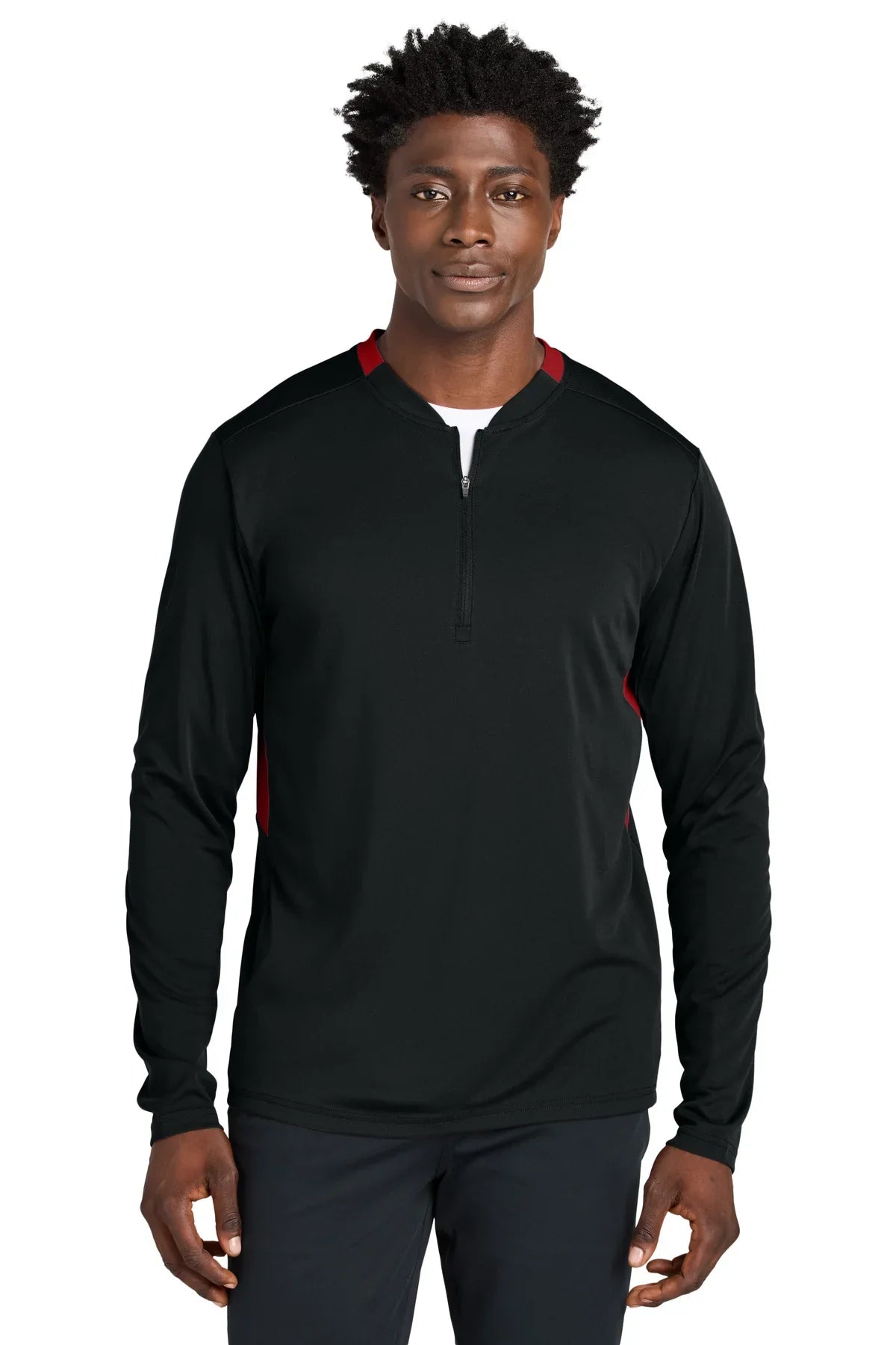 Sport-Tek Club 1/4-Zip Pullover with custom logo embroidery