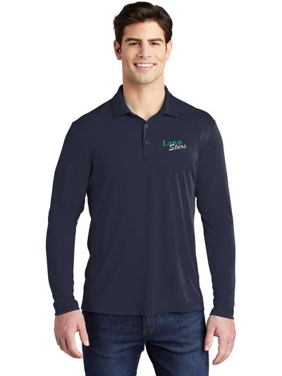 Sport-Tek Posi-UV Pro Long Sleeve Polo with custom logo embroidery