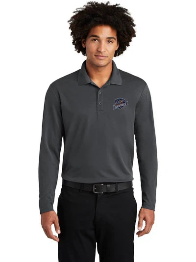 Sport-Tek PosiCharge RacerMesh Long Sleeve Polo with custom logo embroidery
