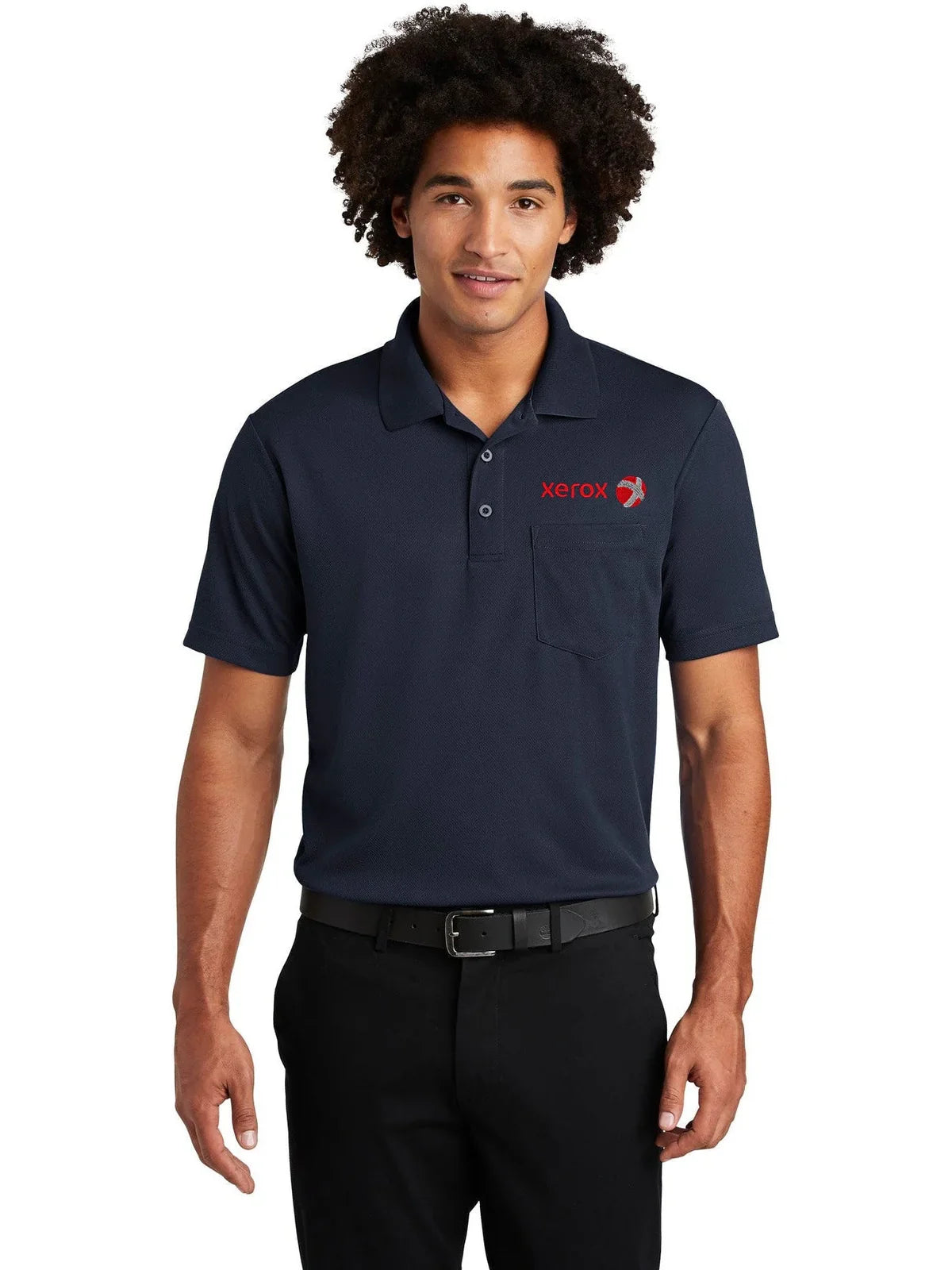 Sport-Tek PosiCharge RacerMesh Pocket Polo with custom logo embroidery
