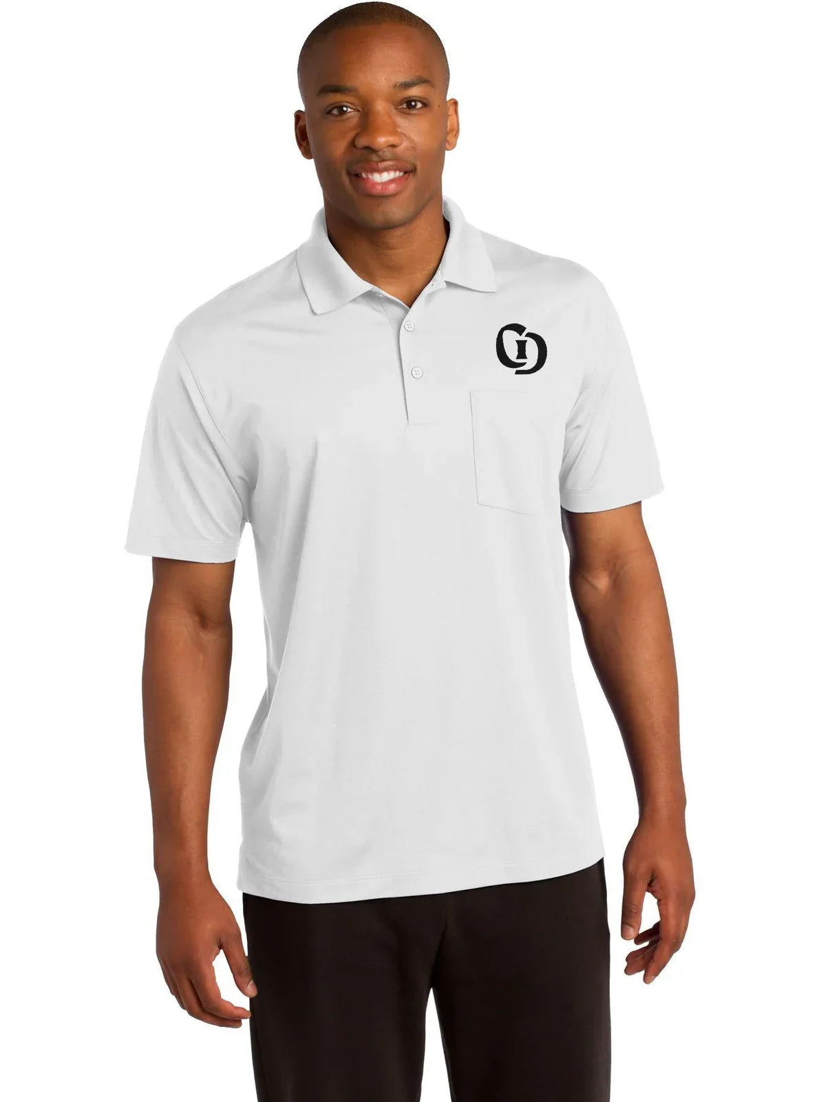 Sport-Tek Micropique Sport-Wick Pocket Polo with custom logo embroidery