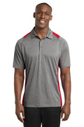 Sport-Tek Heather Colorblock Contender Polo with custom logo embroidery