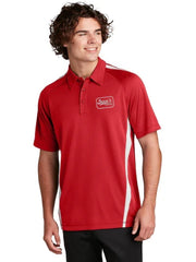 Sport-Tek PosiCharge Micro-Mesh Colorblock Polo with custom logo embroidery
