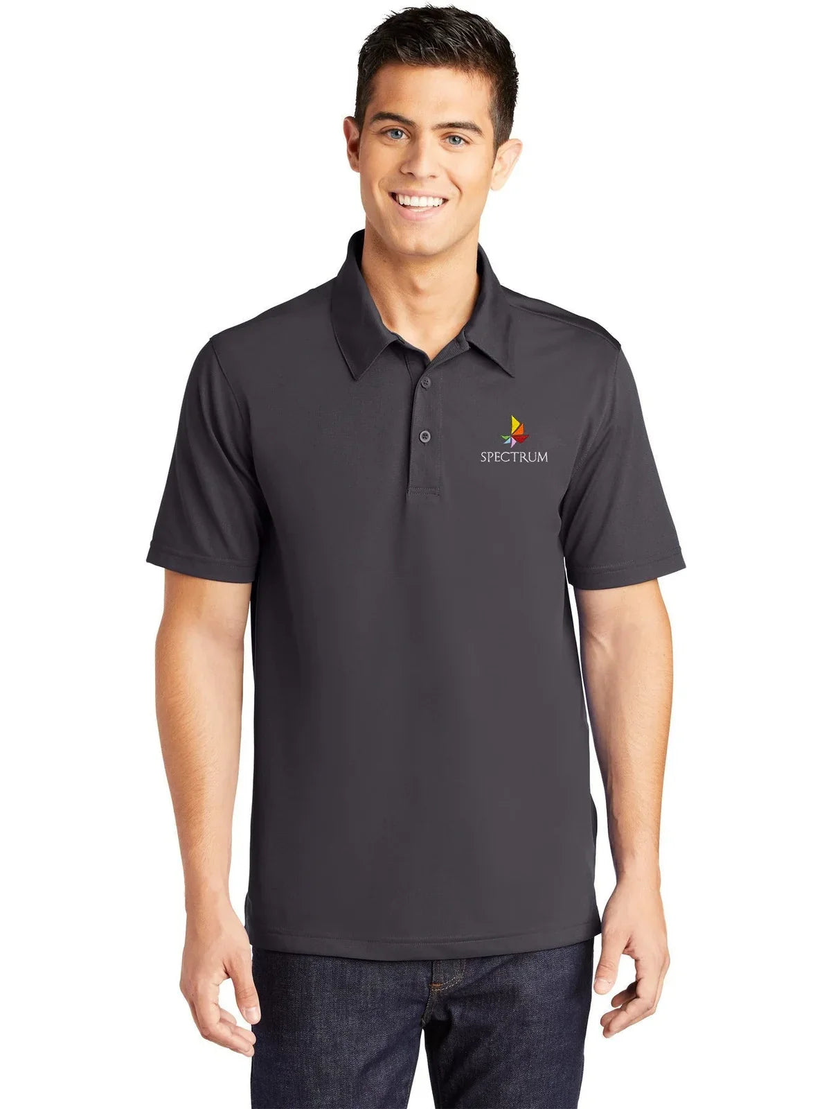 Sport-Tek PosiCharge Active Textured Polo with custom logo embroidery