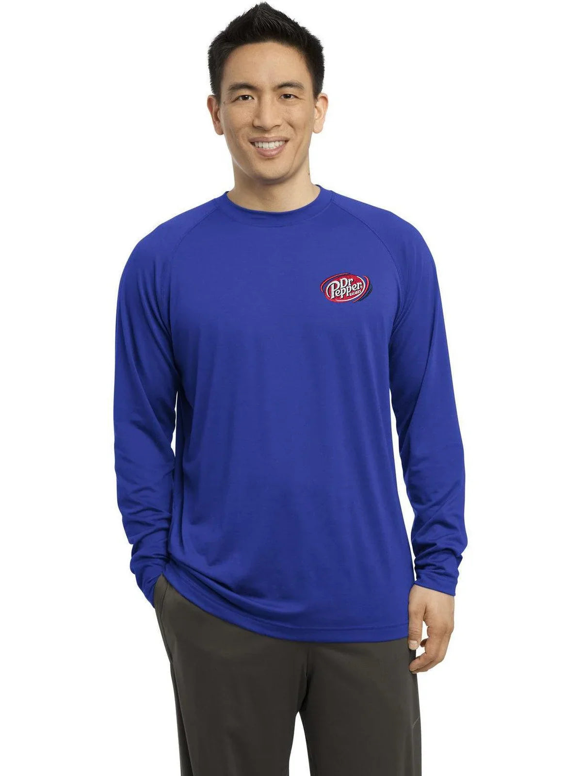 Sport-Tek Long Sleeve Ultimate Performance Crew with custom logo embroidery