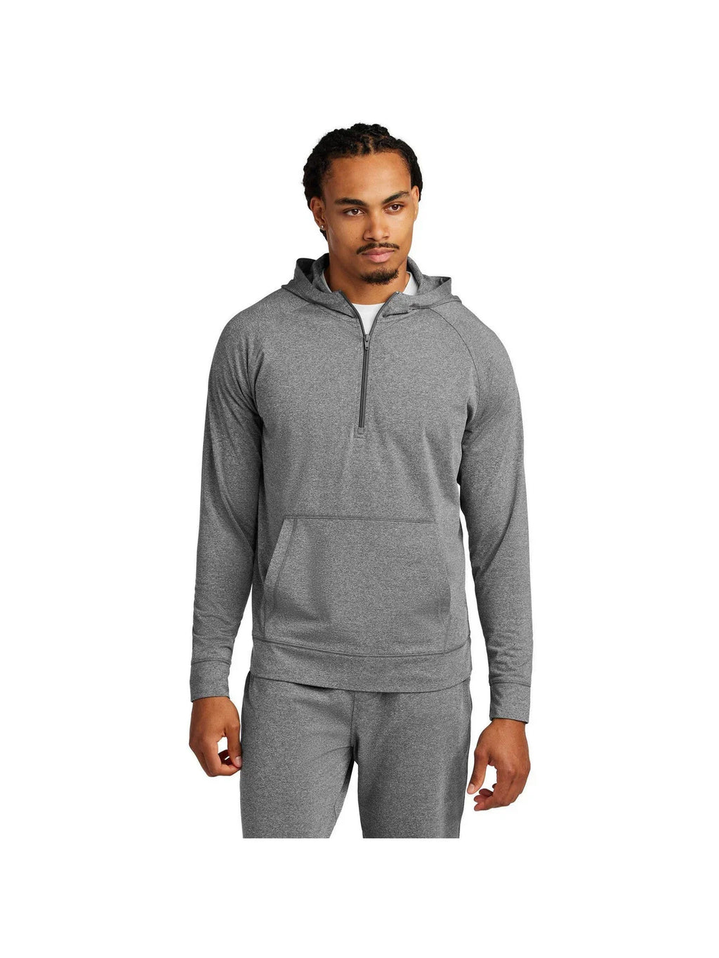 Sport-Tek Sport-Wick Stretch 1/2-Zip Hoodie with custom logo embroidery