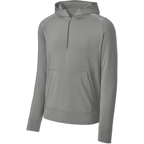 Sport-Tek Sport-Wick Stretch 1/2-Zip Hoodie with custom logo embroidery