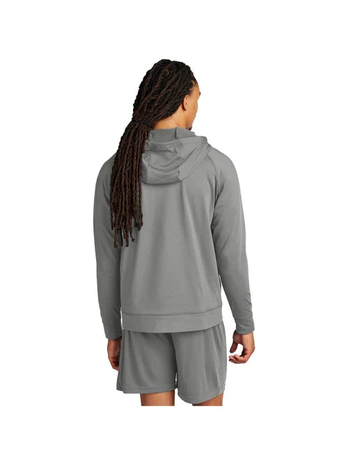 Sport-Tek Sport-Wick Stretch 1/2-Zip Hoodie with custom logo embroidery