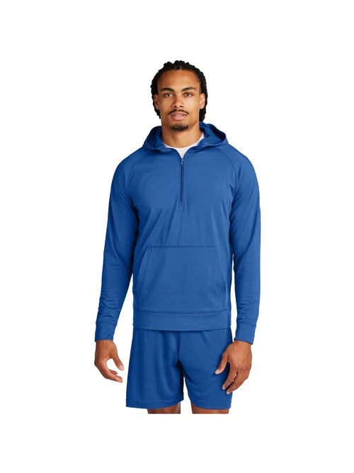 Sport-Tek Sport-Wick Stretch 1/2-Zip Hoodie with custom logo embroidery