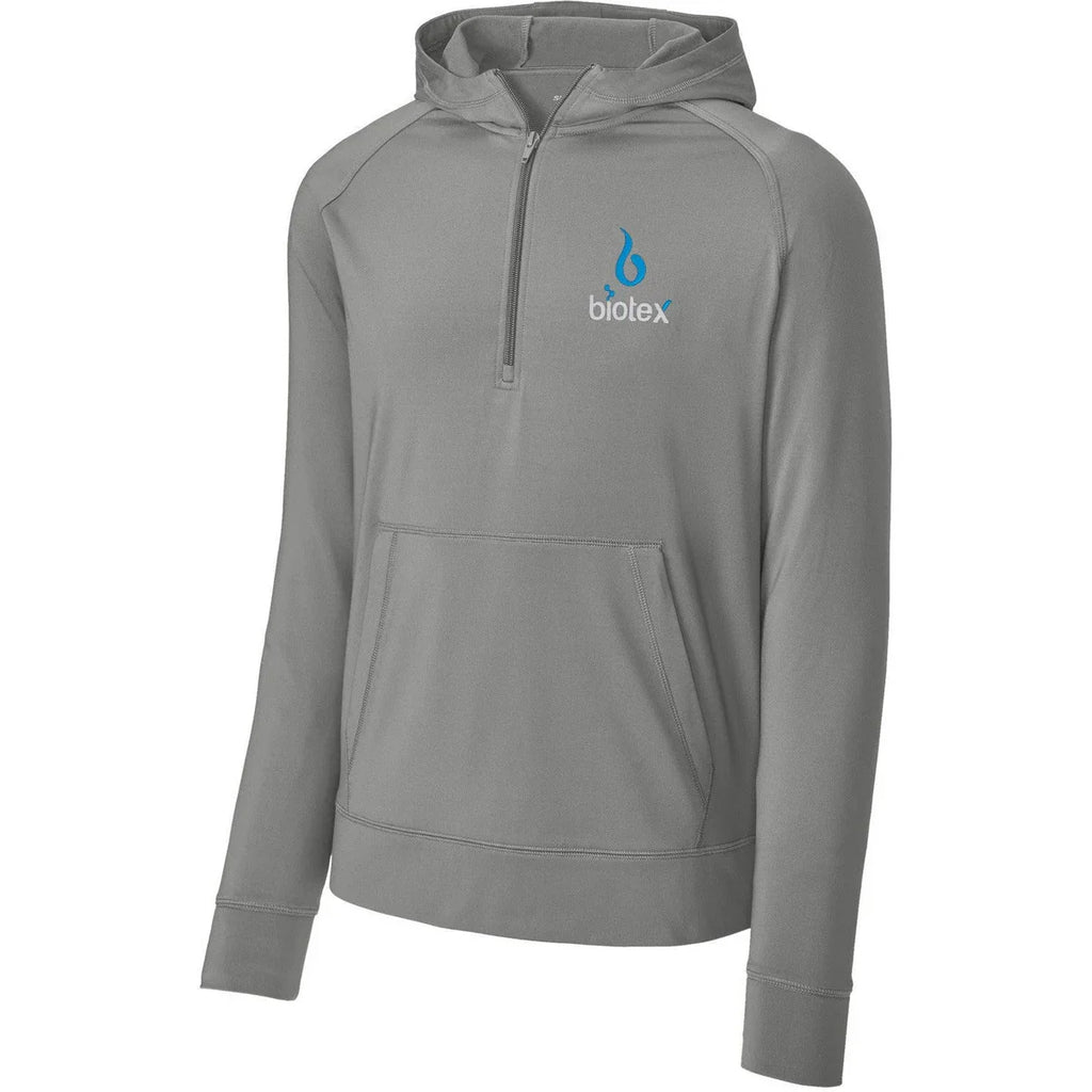 Sport-Tek Sport-Wick Stretch 1/2-Zip Hoodie with custom logo embroidery