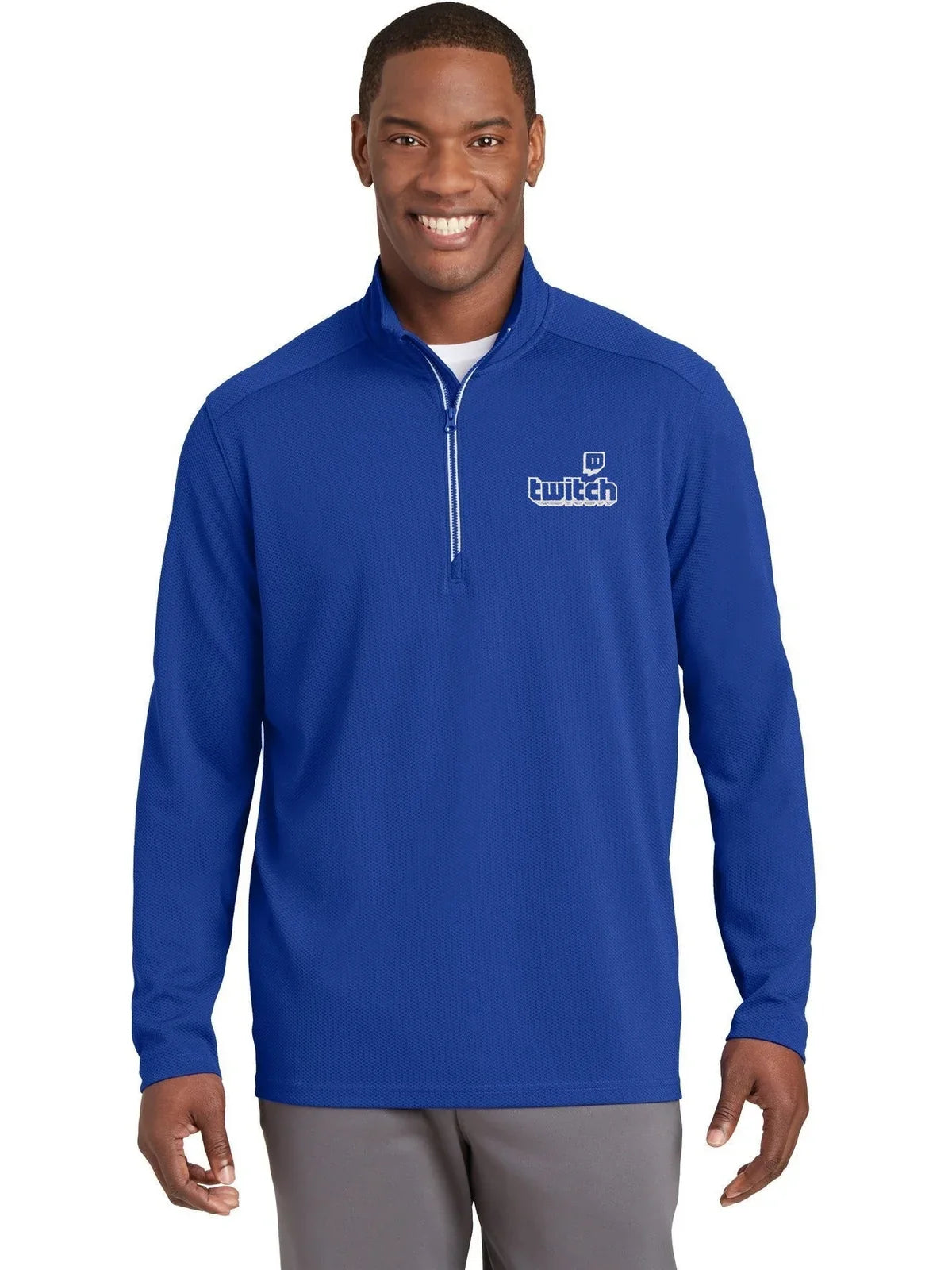 Sport-Tek Sport-Wick Textured 1/4-Zip Pullover with custom logo embroidery