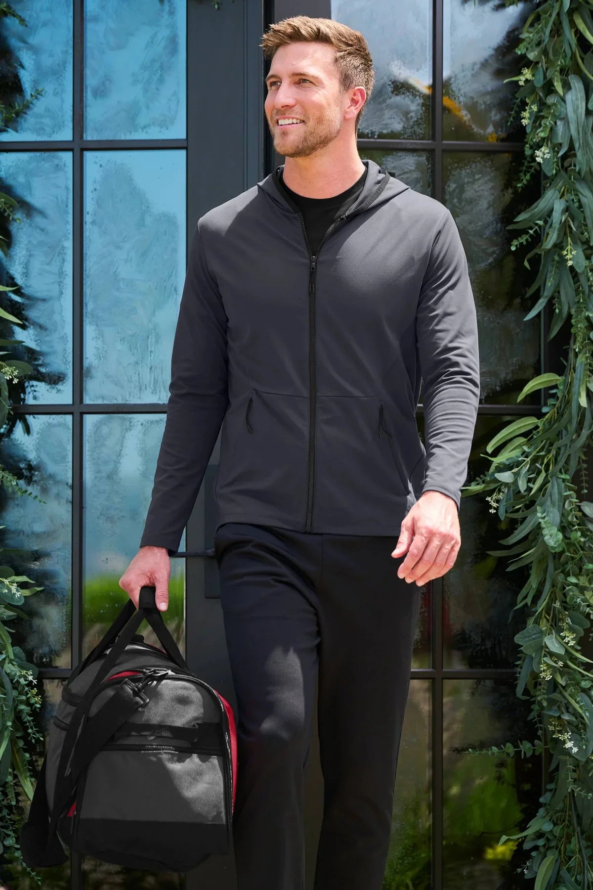 Sport-Tek Circuit Hooded Full-Zip with custom logo embroidery