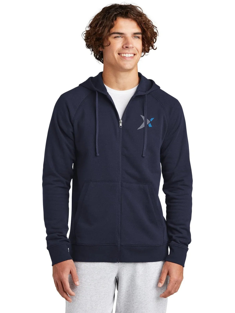 Sport-Tek Drive Fleece Hooded Full-Zip with custom logo embroidery