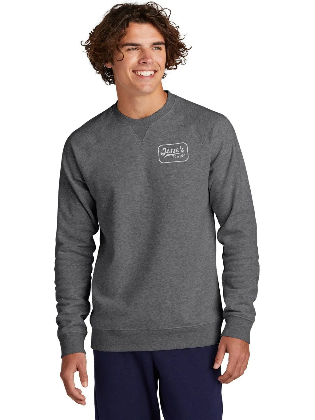 Sport-Tek Drive Fleece Crewneck with custom logo embroidery