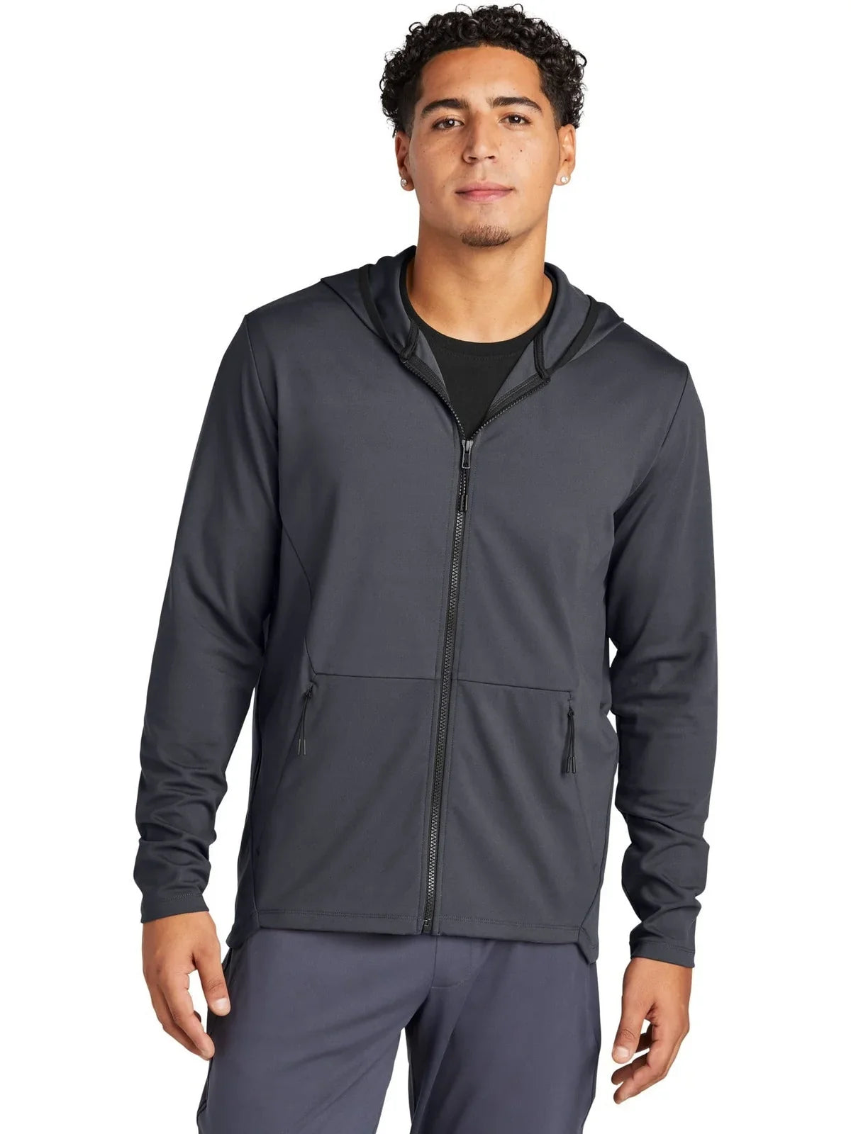 Sport-Tek Circuit Hooded Full-Zip with custom logo embroidery