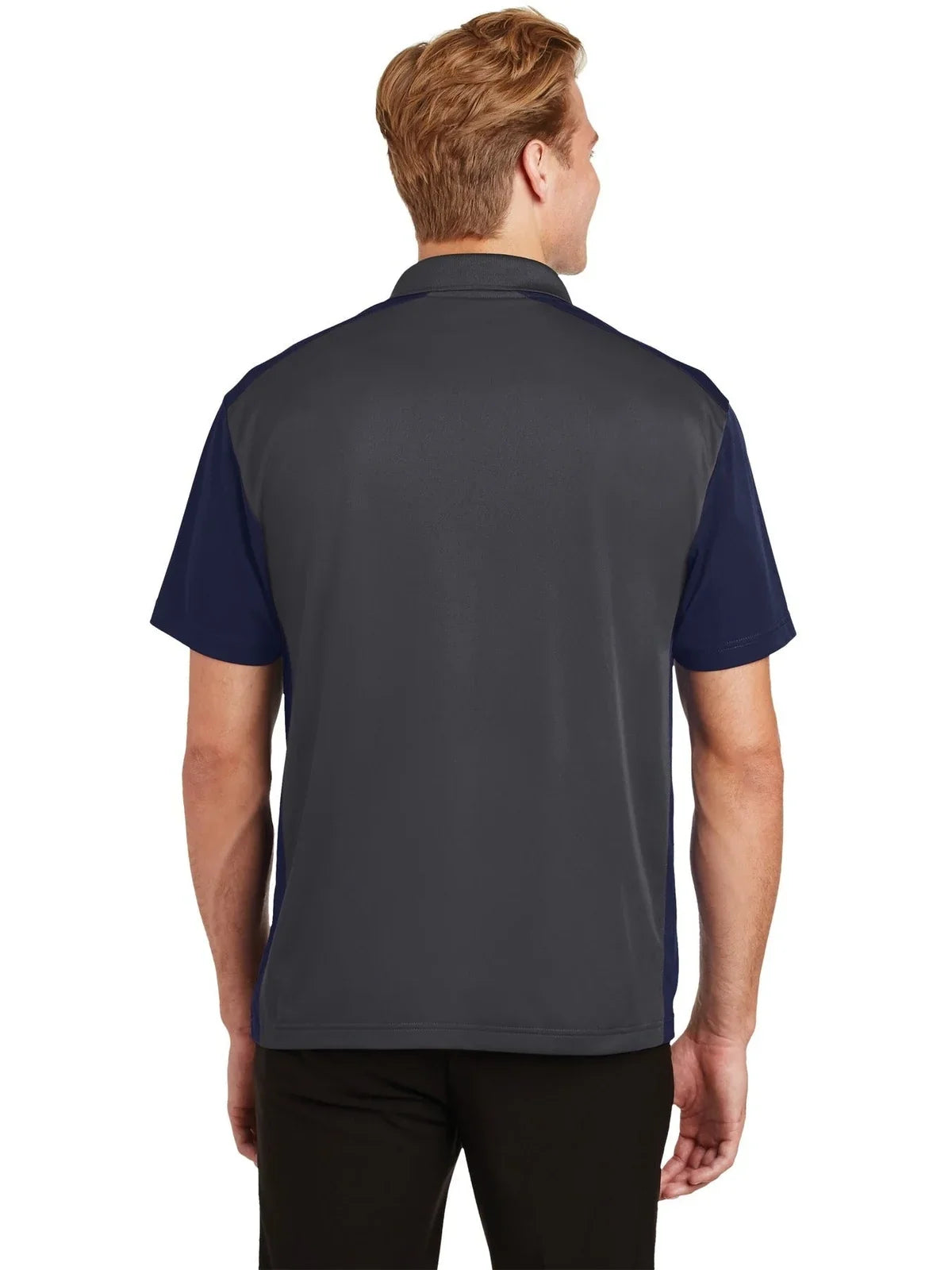 Sport-Tek Colorblock Micropique Sport-Wick Polo with custom logo embroidery