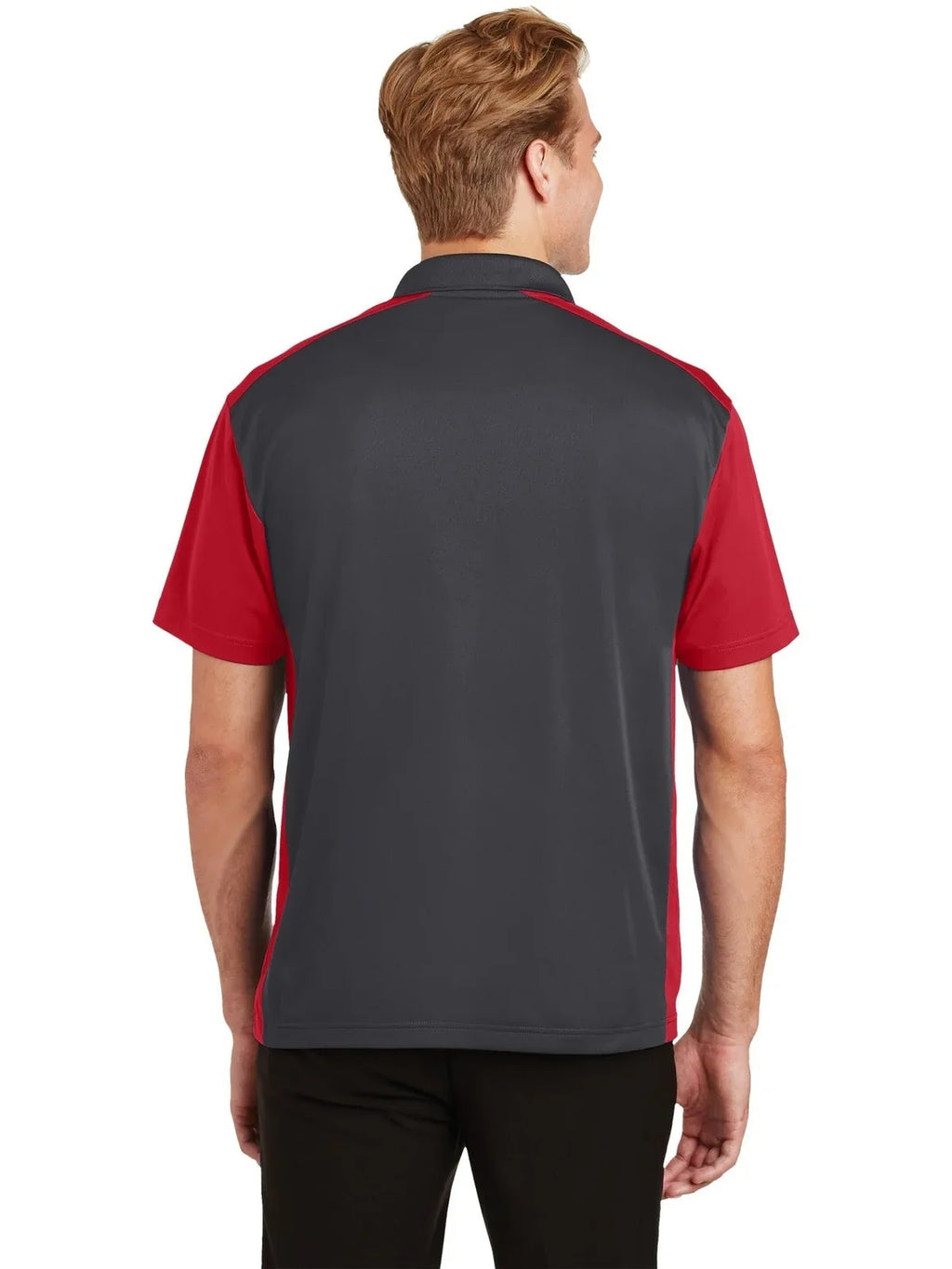 Sport-Tek Colorblock Micropique Sport-Wick Polo with custom logo embroidery