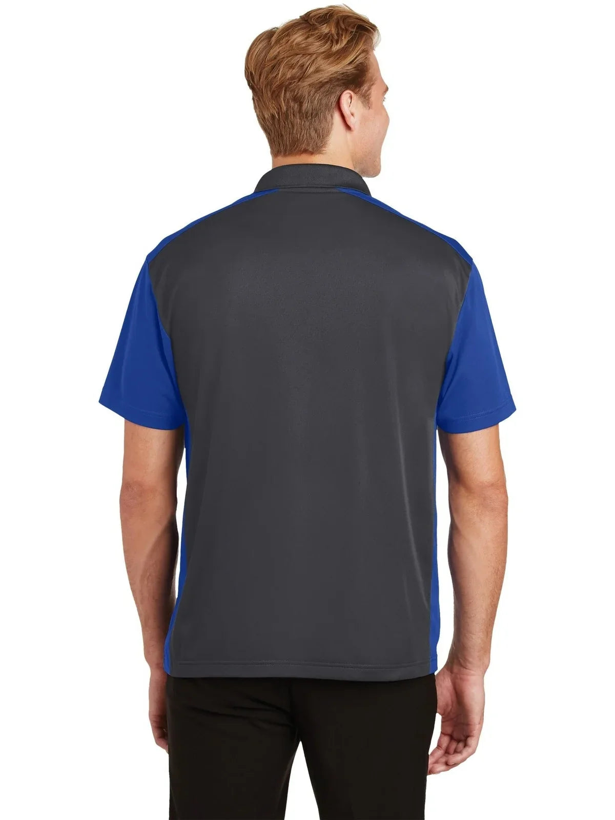 Sport-Tek Colorblock Micropique Sport-Wick Polo with custom logo embroidery