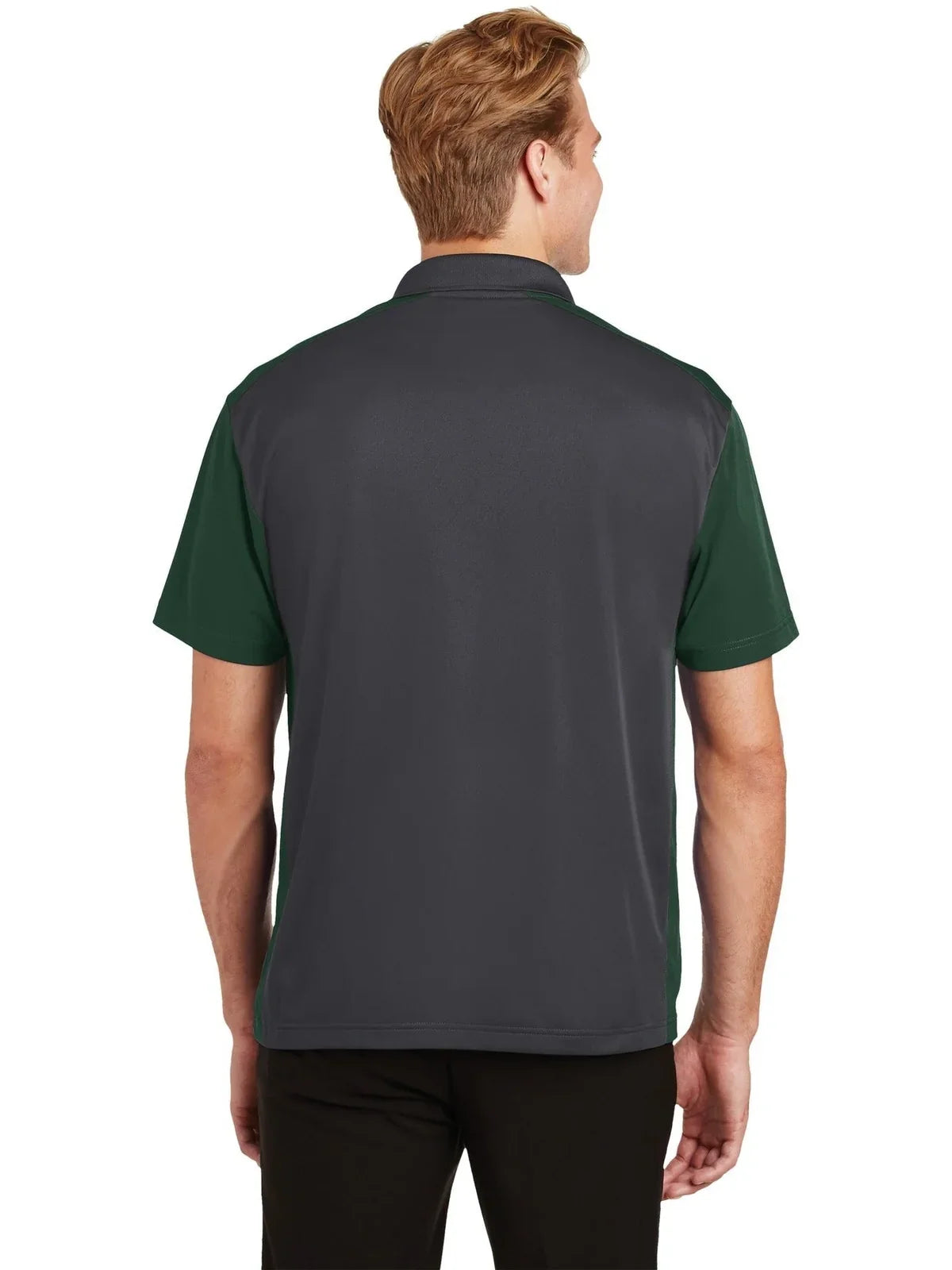 Sport-Tek Colorblock Micropique Sport-Wick Polo with custom logo embroidery