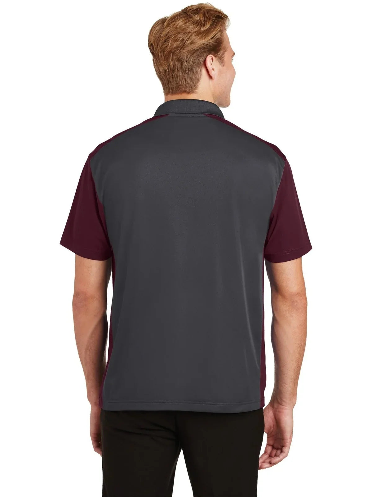 Sport-Tek Colorblock Micropique Sport-Wick Polo with custom logo embroidery