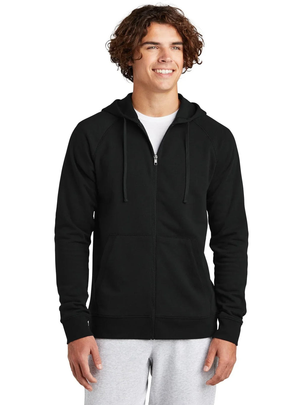 Sport-Tek Drive Fleece Hooded Full-Zip with custom logo embroidery