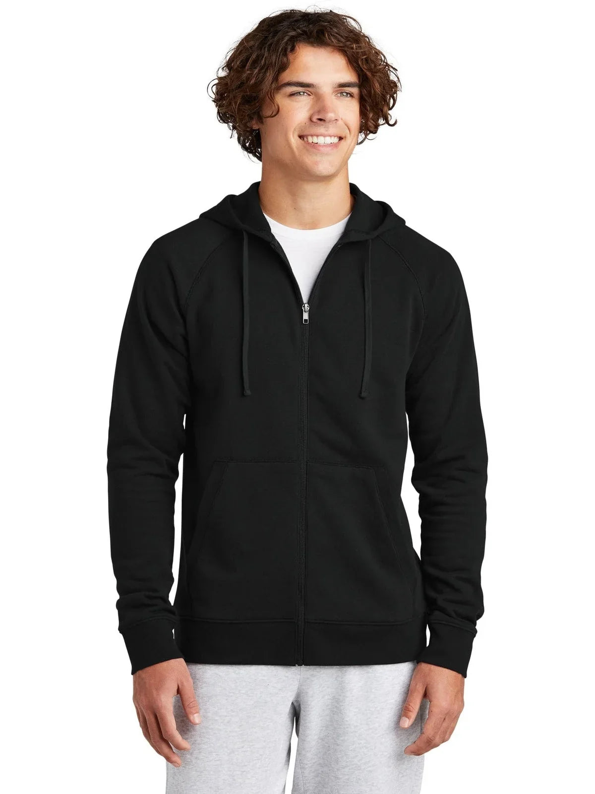 Sport-Tek Drive Fleece Hooded Full-Zip with custom logo embroidery