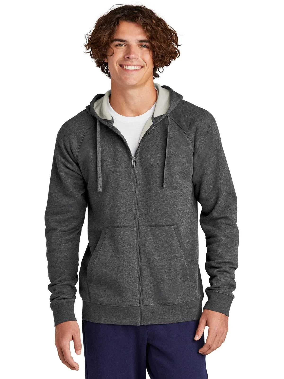 Sport-Tek Drive Fleece Hooded Full-Zip with custom logo embroidery